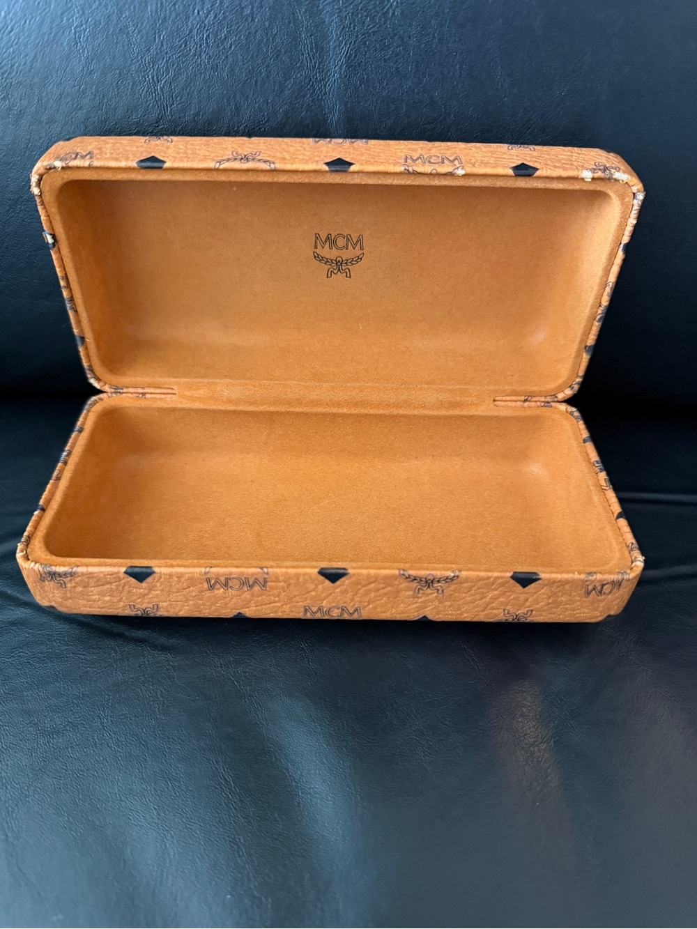 Authentic MCM Monogram Sunglasses Case Brown Hard Case - Picture 4 of 7